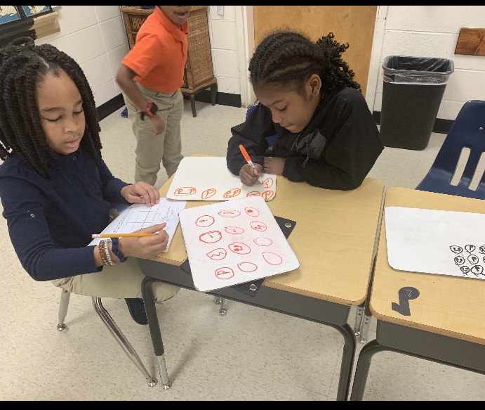 Students are working hard on an assignment in music class.
